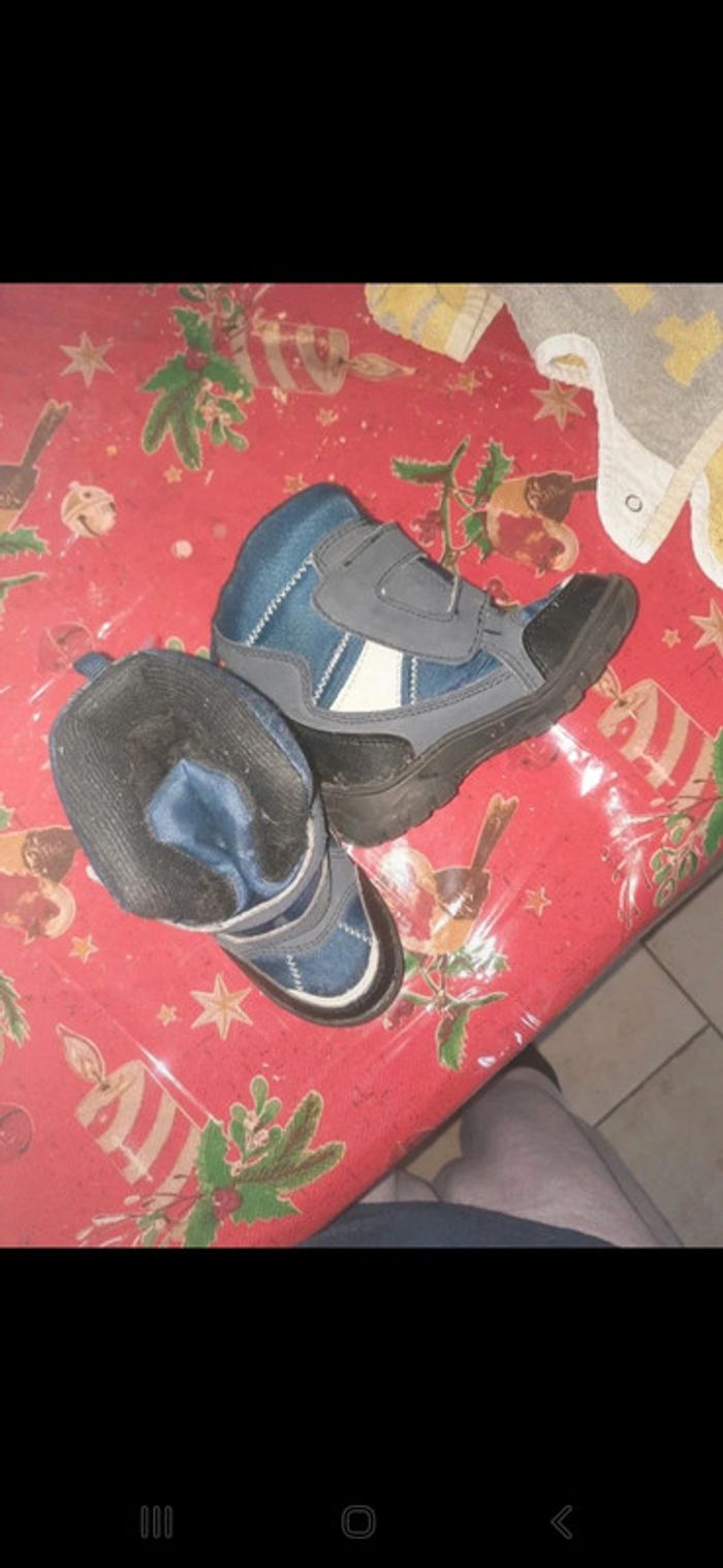 Botte après-ski bleu et noir