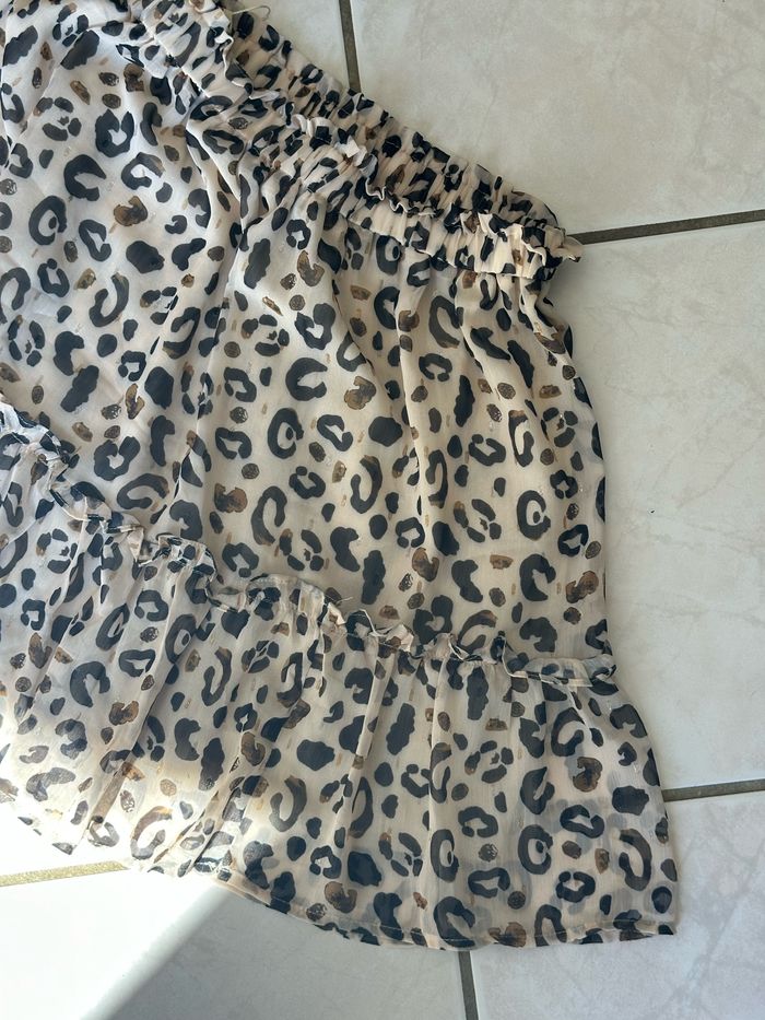 Jupe léopard beige taille M/L - photo numéro 4