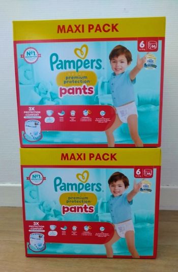 Lot couches Pampers premium pants taille 6