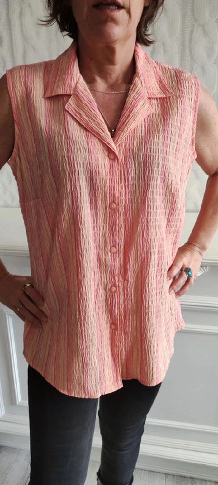 Chemise sans manches taille 40 vintage
