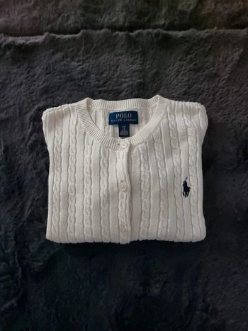 Cardigan Ralph Lauren blanc, 6 ans Enfant