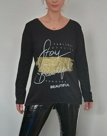 Tunique asymetrique douce texte neuve tu