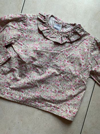 Bouse chemise fille vintage fleur liberty