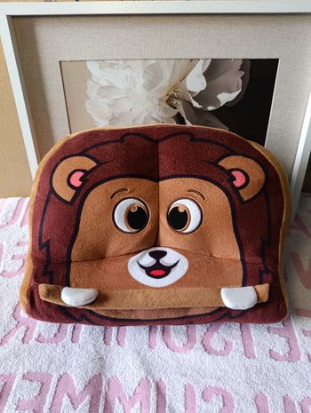 🦁📱 Repose tablette / support livre Lion – Confort & déco originale