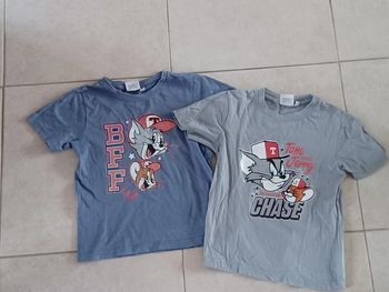 Lot de 2 tee-shirts Tom and Jerry 5-6 ans