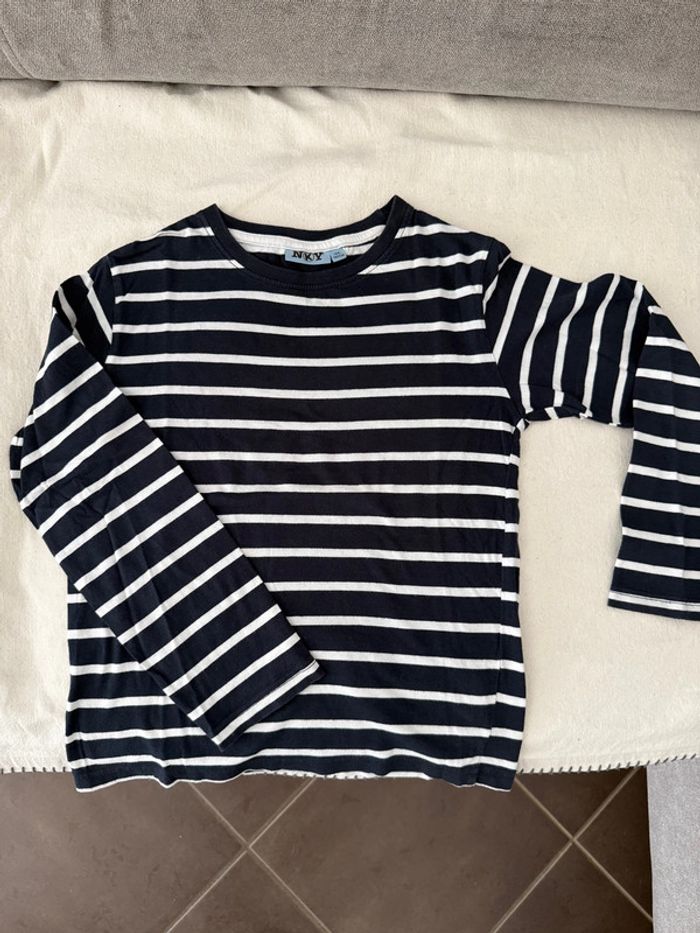 Lot 3 tee shirt rayés manches longues 10 ans - photo numéro 5