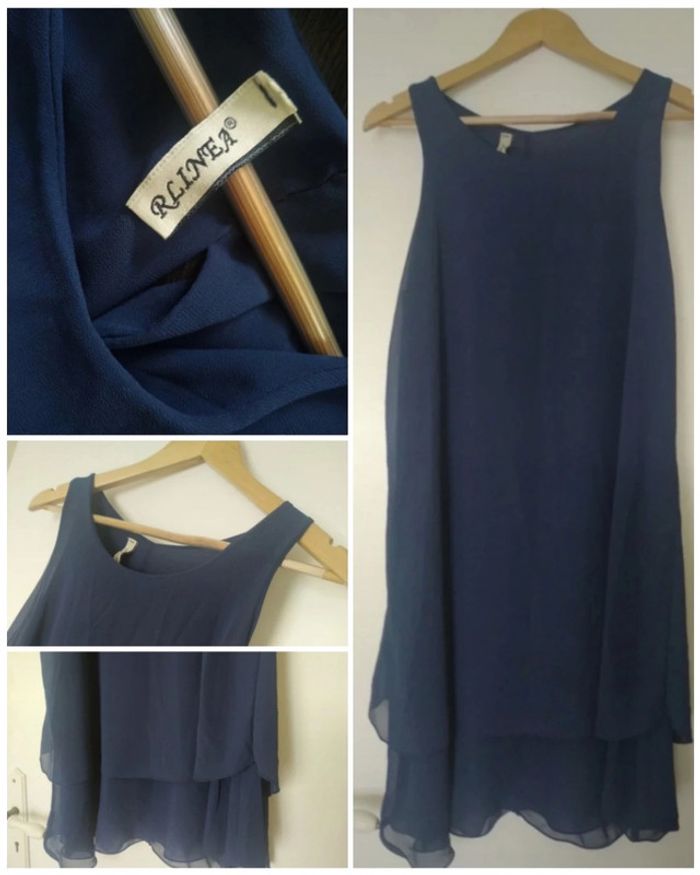 Robe chic bleu foncée taille 40