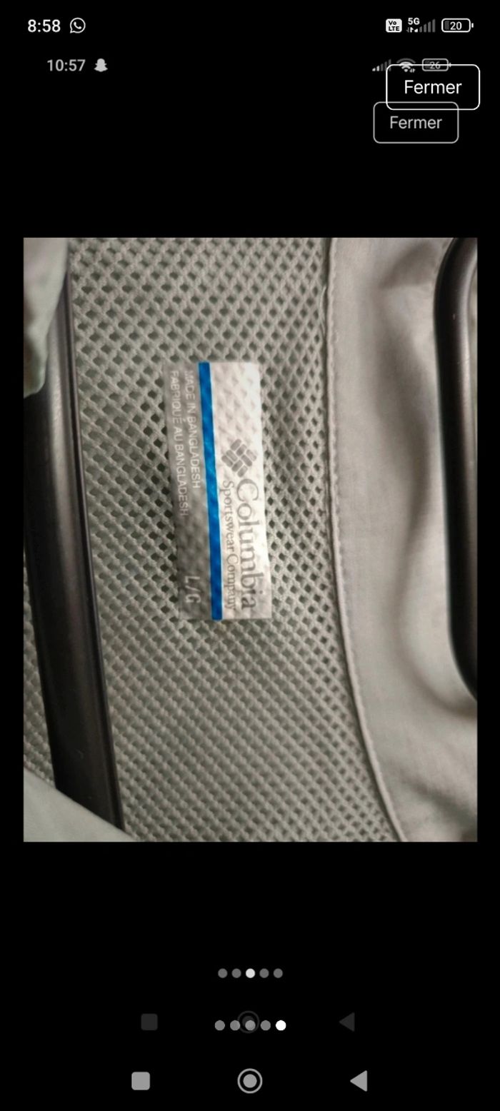 Chemise Columbia vert d'eau - photo numéro 5