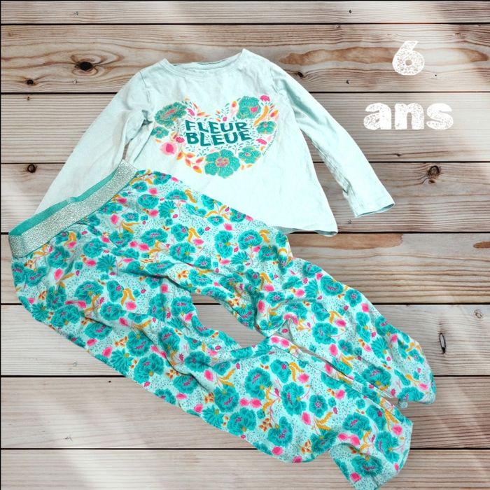 Ensemble pyjamas deux pièces tropicales
