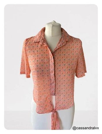 Chemise blouse rose bateau