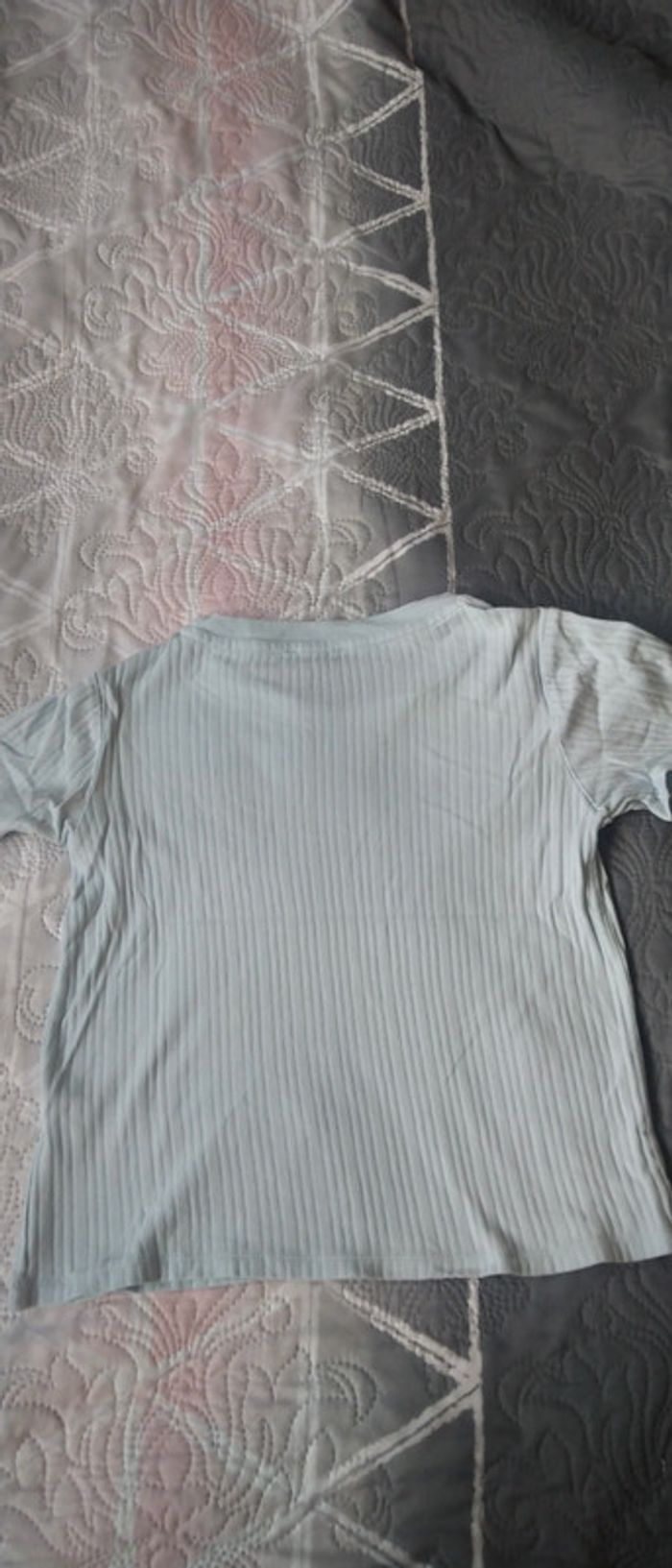 Haut côtelé bleu ciel mc fille 14 ans la redoute - photo numéro 7