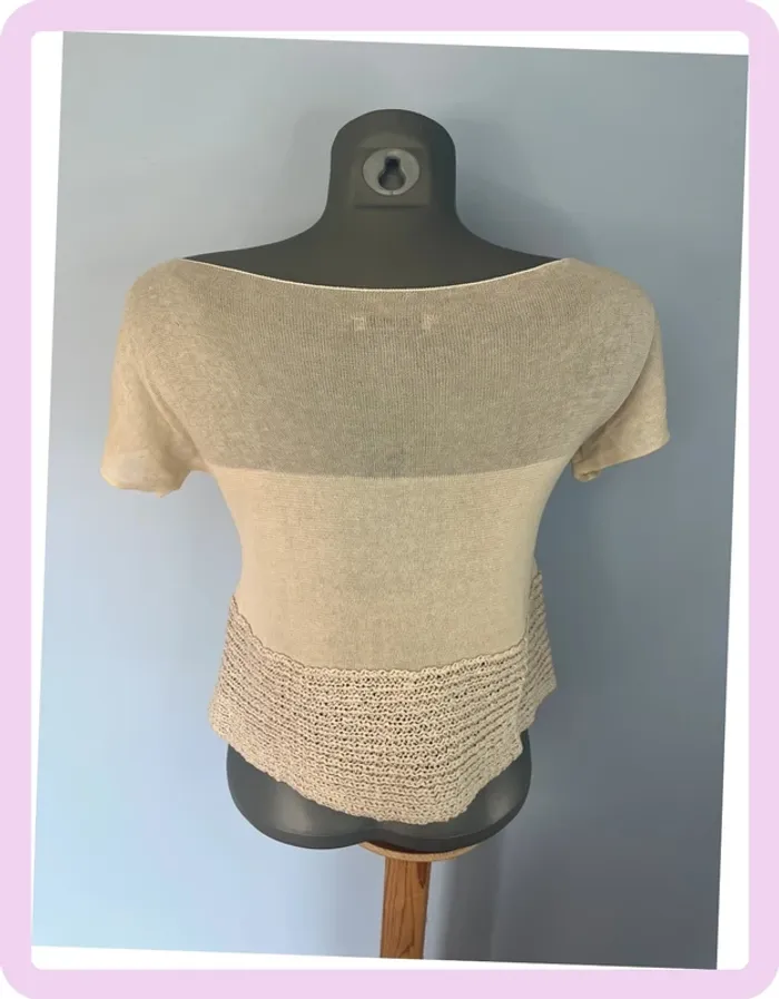 T-shirt court Sarah Pacini sable - Taille unique - Manches courtes - photo numéro 6