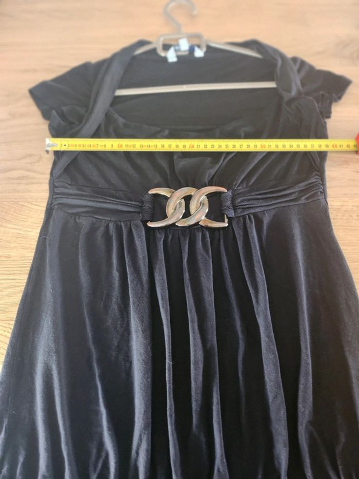 Tee-shirt blouse tunique robes noire en très bon état Xl 42 Clockhouse - photo numéro 5