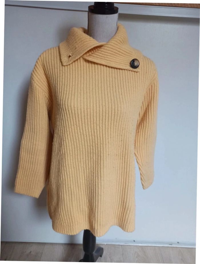 Pull laine T42 maille en plus