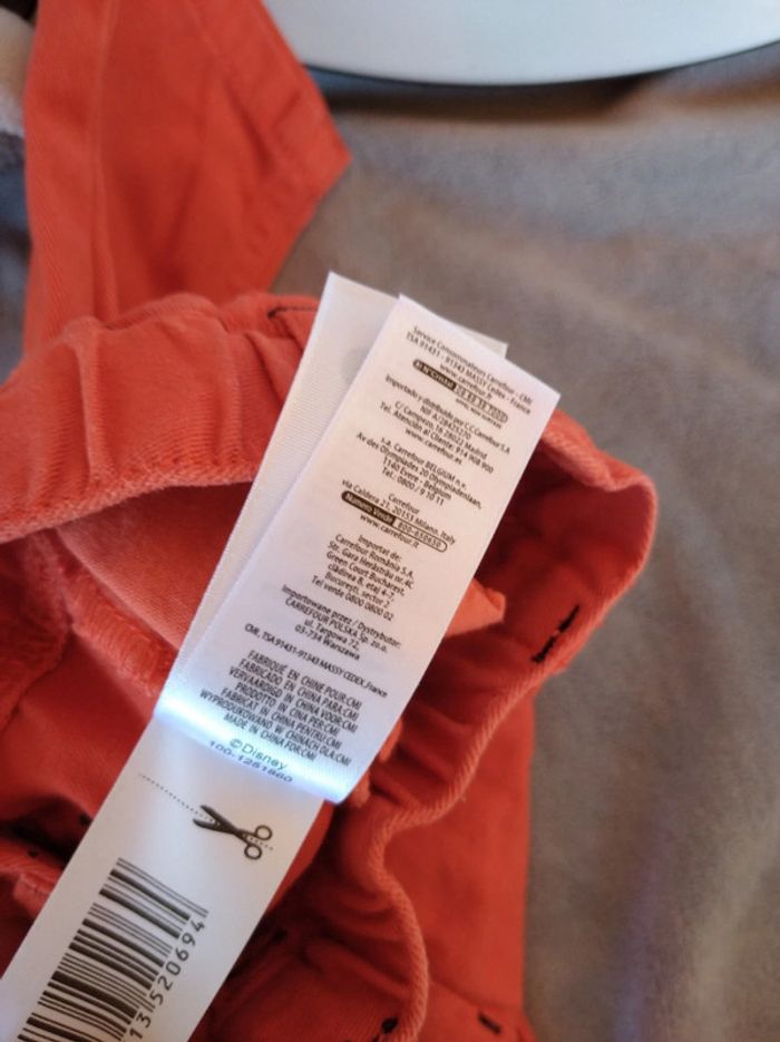 Pantalon style jeans orange Mickey Disney Baby 100% coton - photo numéro 9