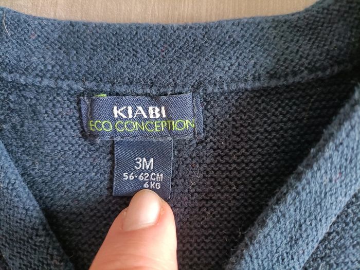 Gilet marine Kiabi 3 mois - photo numéro 3