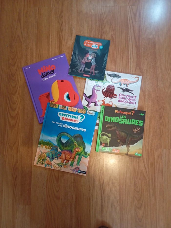 Lot de 5 livres thème dinosaures