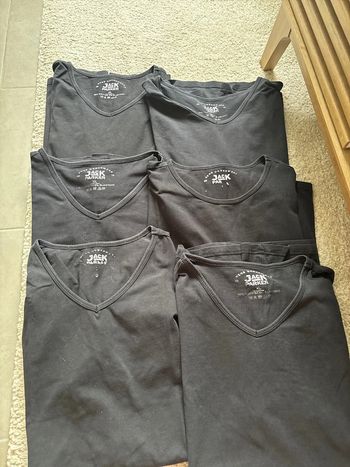 Lot de 6 t-shirt noirs taille XL jack parker