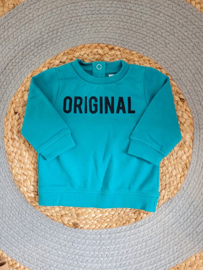 Sweat bleu - Taille 3 mois