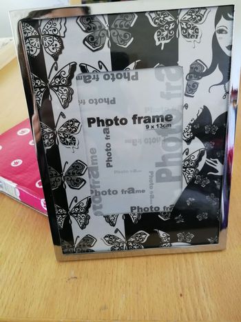 Cadre pour photo 9 x 13 cm Papillon noir et blanc