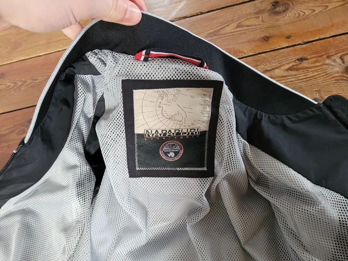 NEUF Veste blouson Napapijri noir zip fermeture éclair poches logos XS - photo numéro 5