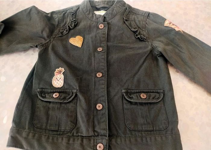 Veste en toile neuve fille verte 8 ans Vertbaudet baudet - photo numéro 2