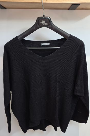 Pull laine noir L