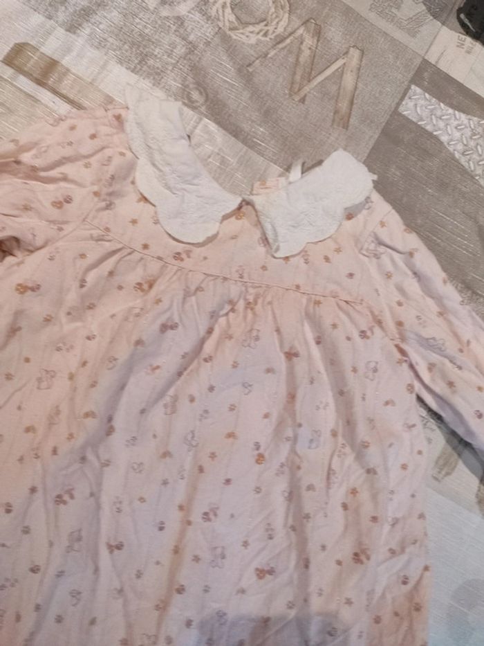 Robe col claudine rose pâle taille 36 mois - photo numéro 4