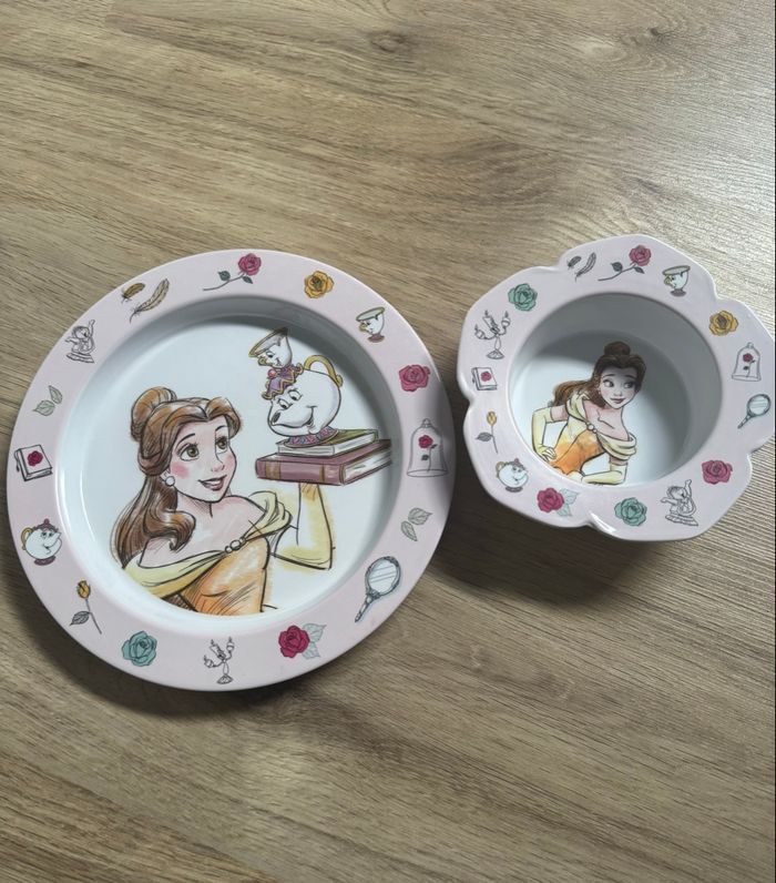 Set assiettes la belle et la bête Disneyland