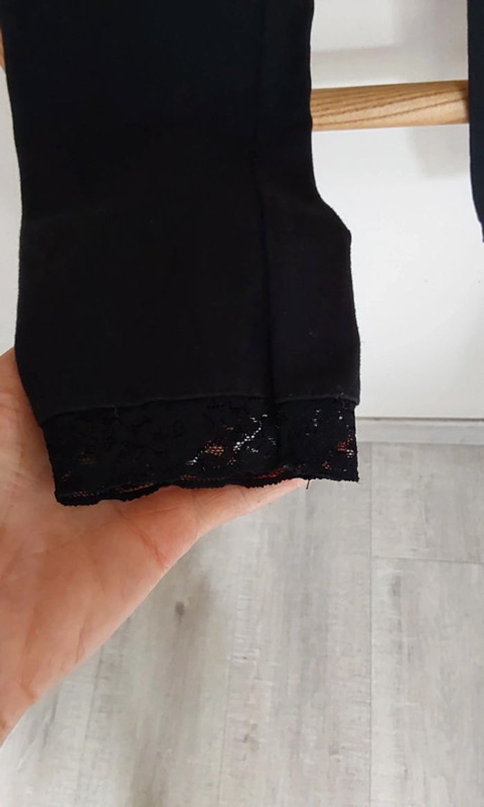 Pantalon caleçon leggings court noir et dentelle T 34/36 - photo numéro 6