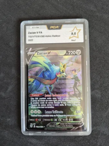 Carte pokemon Zacian V TG21/TG30 full art Astres radieux fr Neuf PCA 9.5