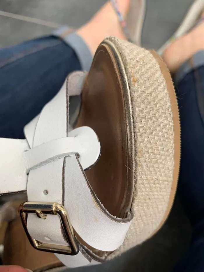Chaussure compensée blanche - photo numéro 5