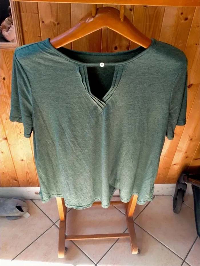 T-shirt vert femme Shein Curve Taille XL - photo numéro 3
