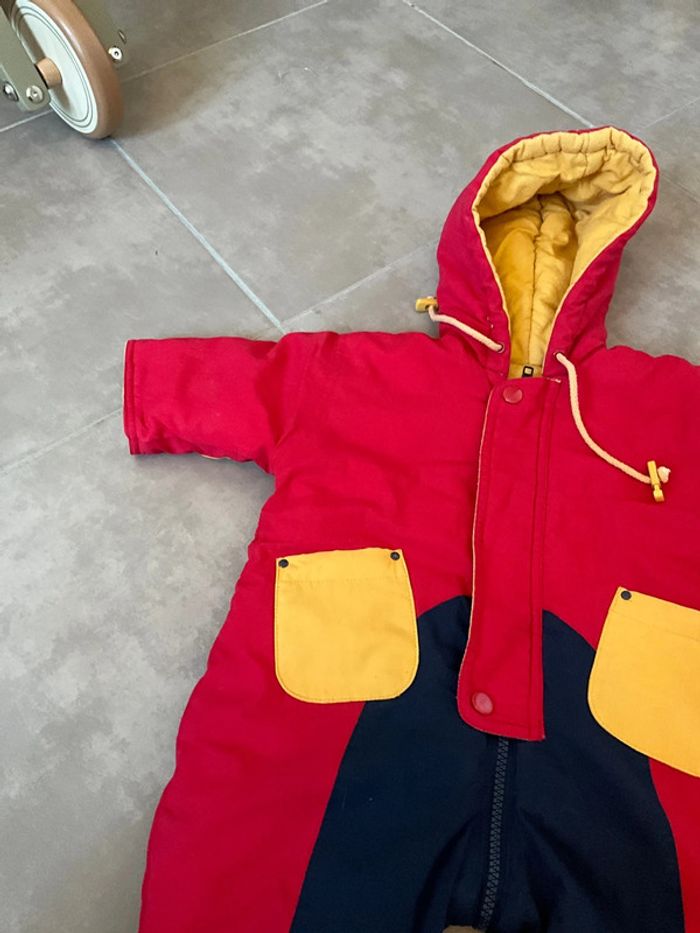 Combipilote bébé hiver 3 mois mixte rouge et bleu - photo numéro 5