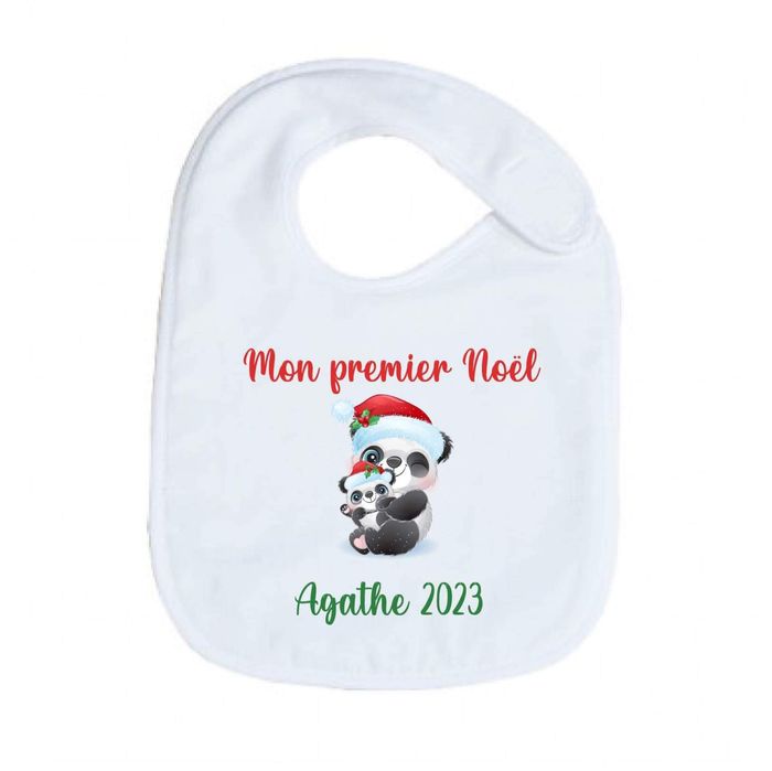 Bavoir premier noël personnalisé