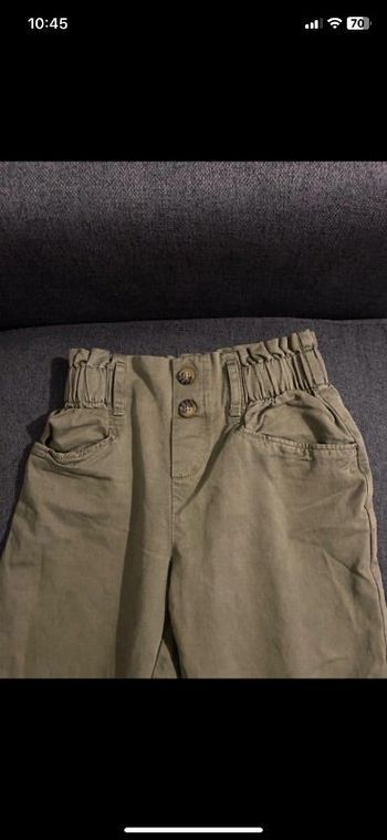 Pantalon paperpag fluide avec taille élastique