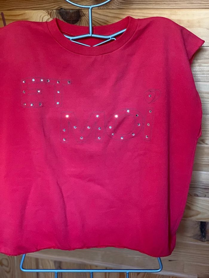 sweat fantaisie strass