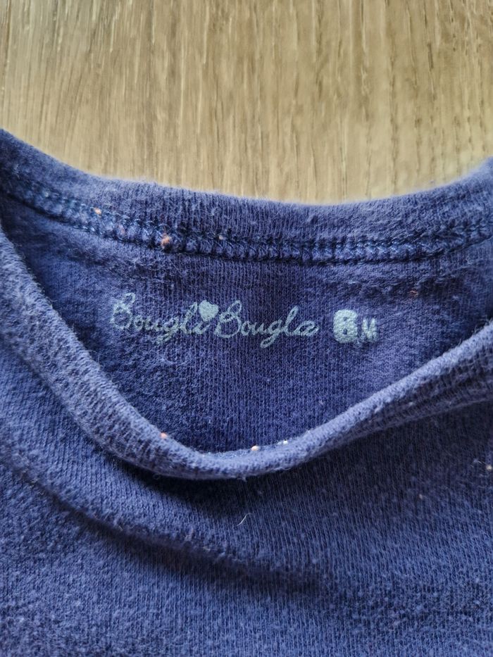 Body Bébé Manches Longues Bougli Bougla - Uni Bleu Marine - 6 Mois (68 cm) - photo numéro 2