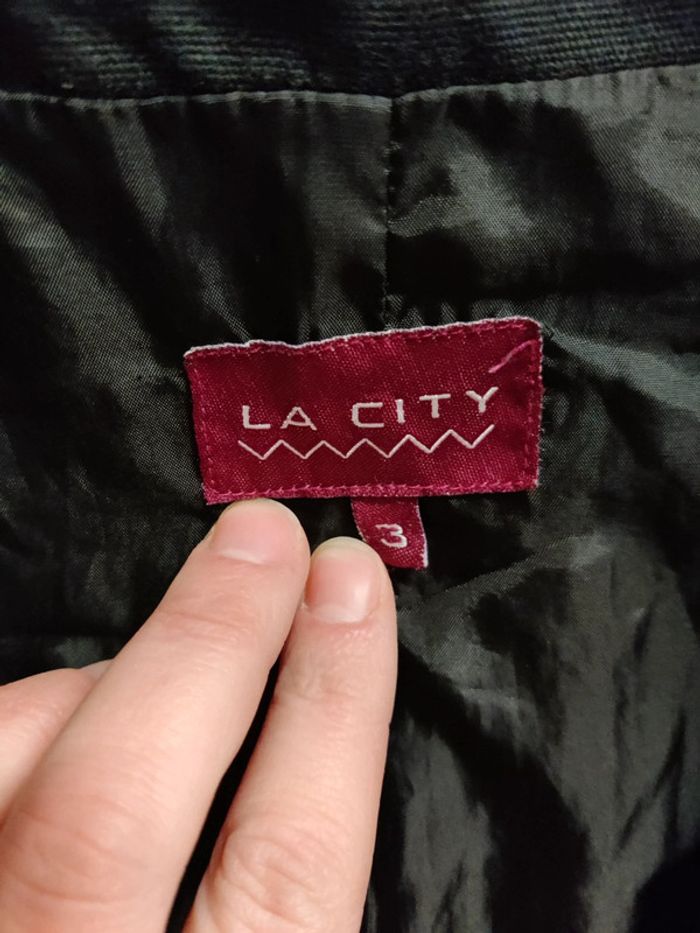 Veste noire la city remforcé aux épaules - photo numéro 2