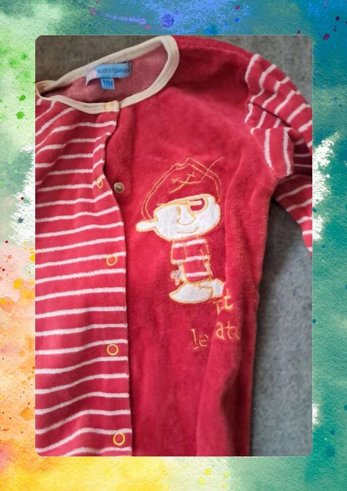 Pyjama bébé garçon 18 mois – Ouverture devant - photo numéro 2