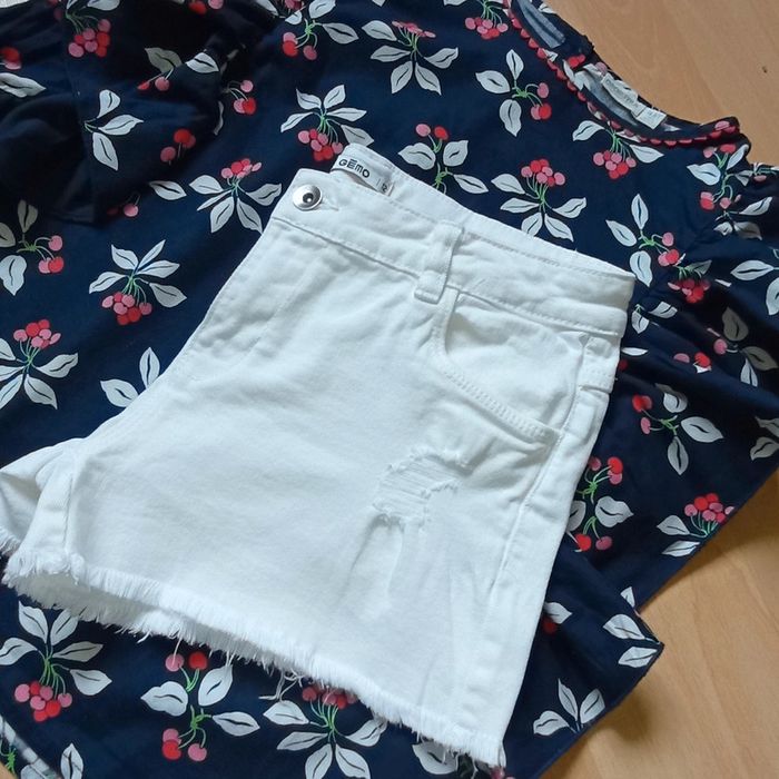 Magnifique short effet used blanc 12 ans 🌹 Gémo 🌹 excellent état - photo numéro 8