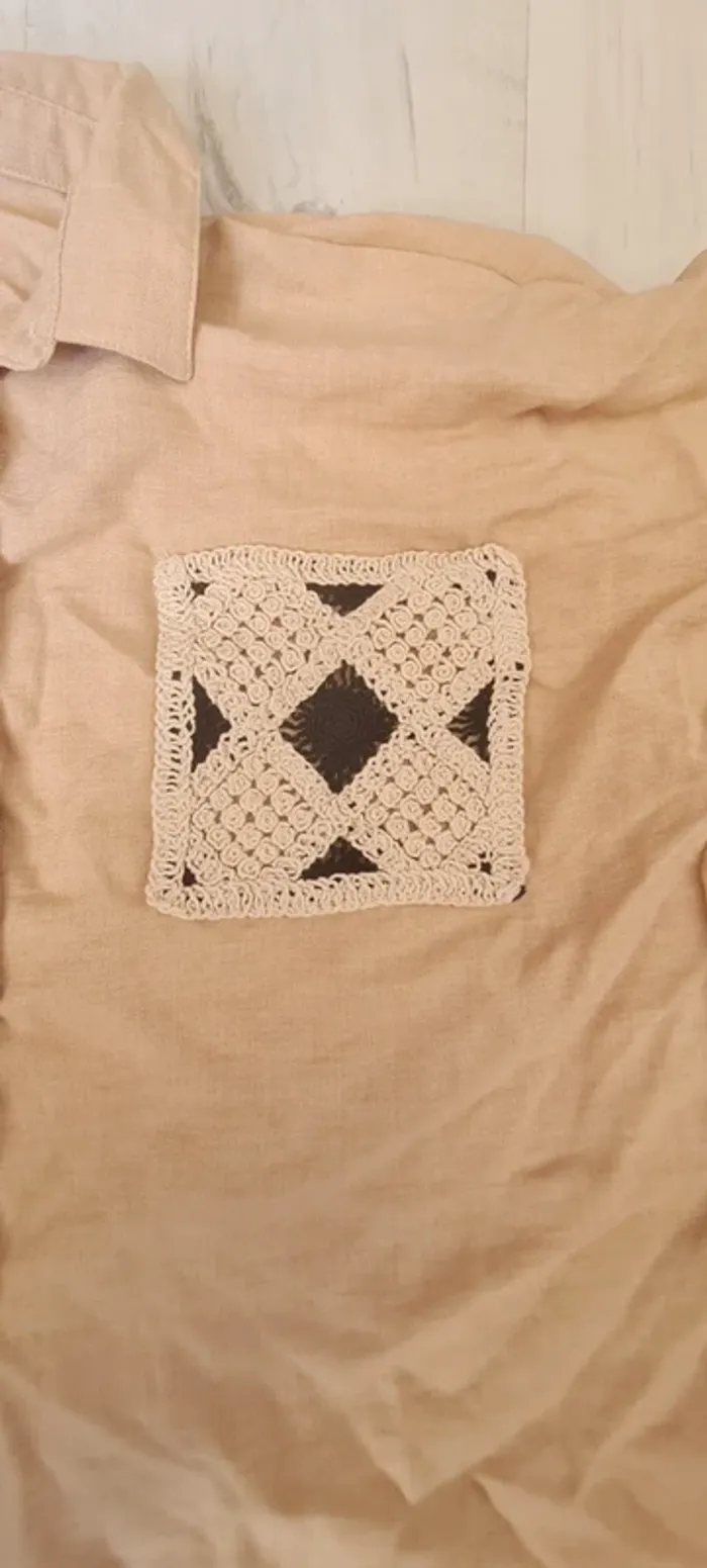 Chemisier léger marron taille L - photo numéro 4