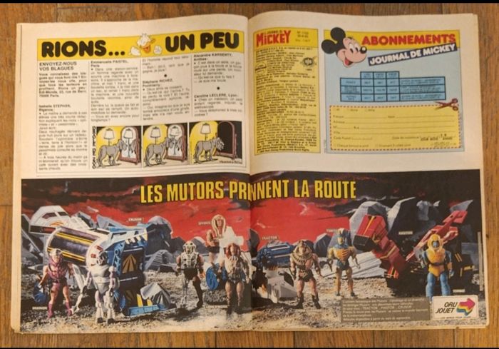Ancien journal de mickey avec cadeau transferts zorro N°1722 - 1985 vintage - photo numéro 8