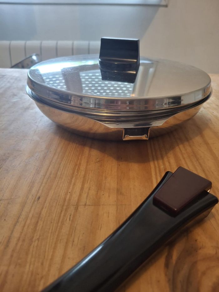 Poêle triplinox Letang et Rémy en inox 18/10 et cuivre 22cm made in France - photo numéro 3