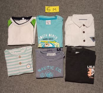Lot tee shirts 6 mois
