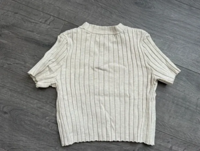 Ensemble beige top court et pantalon flare 8/9 ans H&M - photo numéro 7