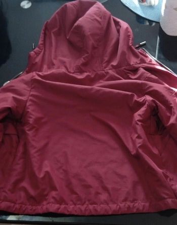 Blouson à capuche fin réversible noir /violet