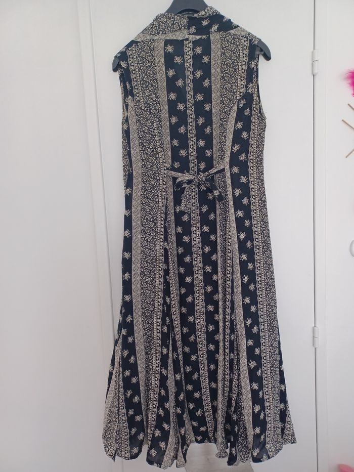 Robe longue vintage noire et blanche taille S - photo numéro 4