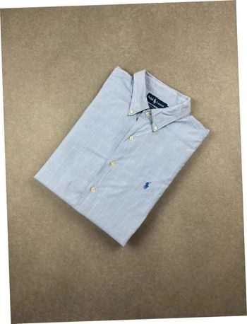 Chemise shirt Ralph Lauren à carreau bleu à bouton old money taille XXL