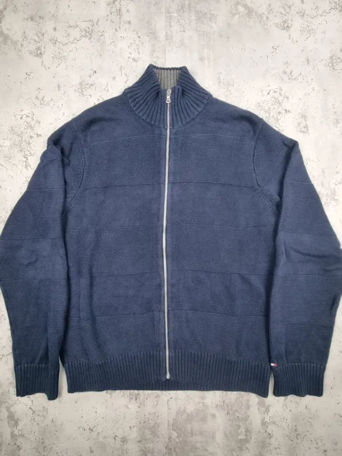 Gilet zippé Tommy Hilfiger bleu marine, L Hommes - photo numéro 3